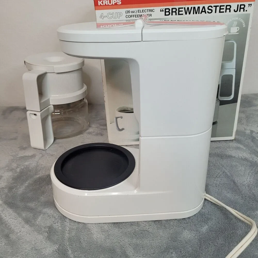 Krups Brewmaster Jr. Coffee Maker 4 Cup Model 170 White w/ Box & Reusable Filter